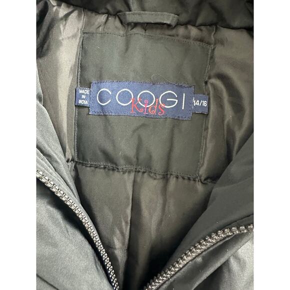 Coogi Kids Size 14 16 Black Winter Parka Puffer Coat Removeable Hood - Picture 3 of 13